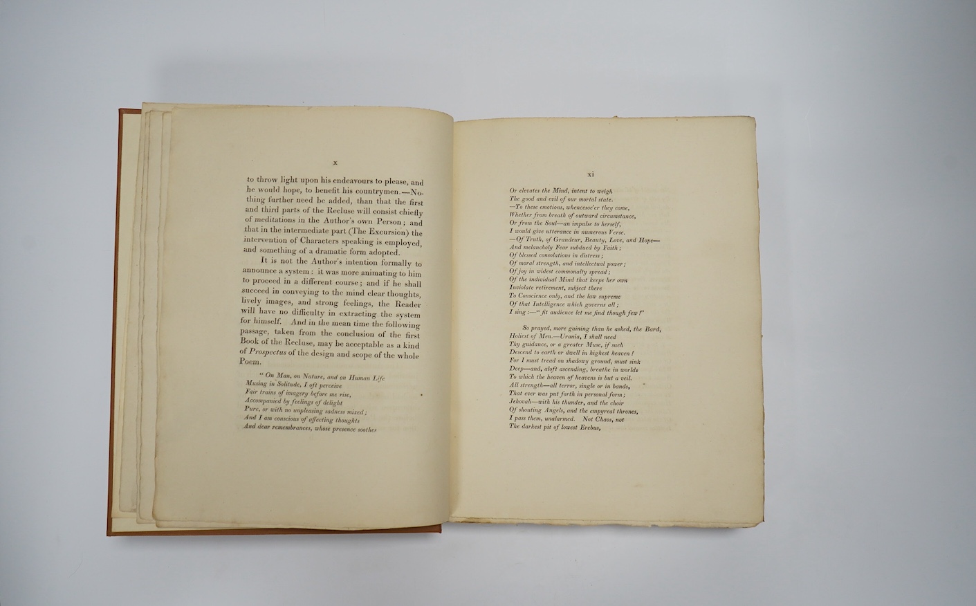 Wordsworth, W - The Waggoner, A Poem, first edition, rebacked tan calf, London, Strahan and Spottiswoode, 1819; The White Doe of Rylstone, lacking frontis, London, Longman, 1815; Wycherley, W. - Miscellany Poems, Miscell